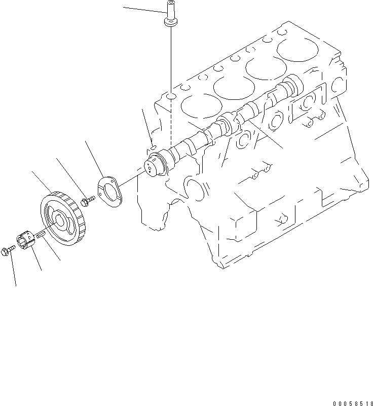 Komatsu parts book diagram for SAA4D95LE-5A S/N 500001-UP: CAMSHAFT