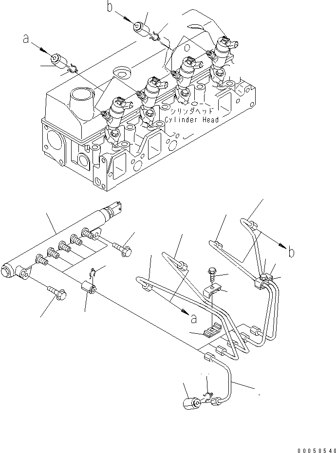 Komatsu parts book diagram for SAA4D95LE-5A S/N 500001-UP: COMMON RAIL
