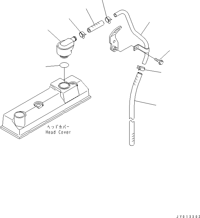 Engines Komatsu / SAA4D95LE_5A S/N 500001-UP(saa4d91u) / BREATHER (#504690-)(001006 : A111V-01A8A)