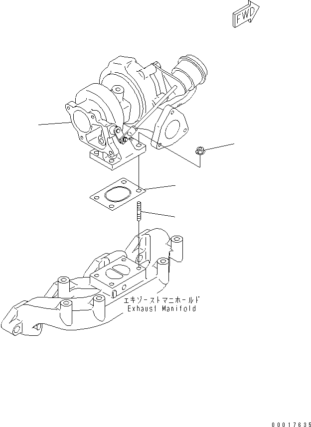 Engines Komatsu / SAA4D95LE_5A S/N 500001-UP(saa4d91u) / TURBOCHARGER(001011 : A153P-01A7)