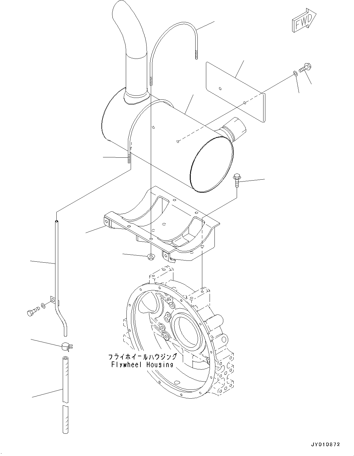 Engines Komatsu / SAA4D95LE_5A S/N 500001-UP(saa4d91u) / MUFFLER (#500001-521645)(001017 : A1610-01K6)