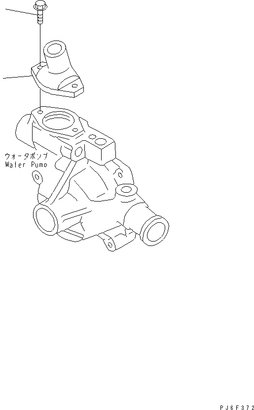 Engines Komatsu / SAA4D95LE_5A S/N 500001-UP(saa4d91u) / WATER OUTLET CONNECTOR(001021 : A173S-01A5)