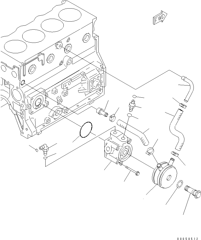 Engines Komatsu / SAA4D95LE_5A S/N 500001-UP(saa4d91u) / OIL COOLER(001042 : A331P-01C3)