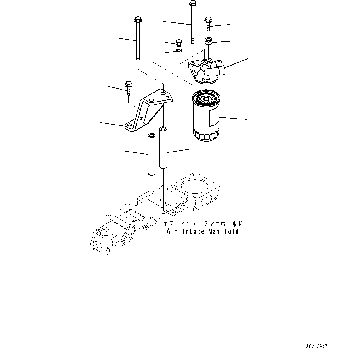 Engines Komatsu / SAA4D95LE_5A S/N 500001-UP(saa4d91u) / FUEL FILTER (#504802-)(001045 : A411P-01C4A)