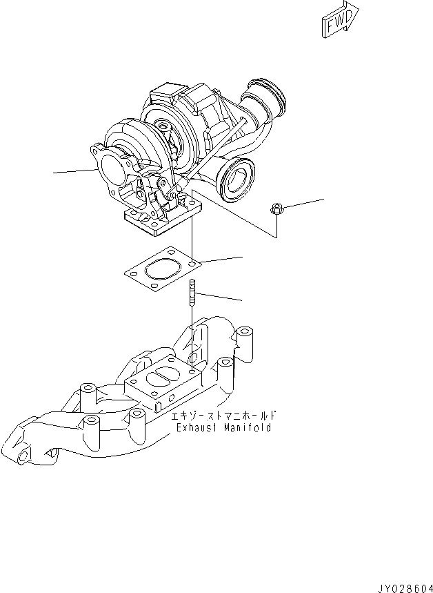 Komatsu parts book diagram for SAA4D95LE-5L-W S/N 500001-UP: TURBOCHARGER(#511213-)