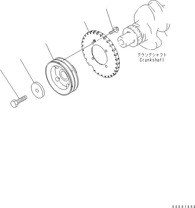 Komatsu parts book diagram for SAA4D95LE-5L-W S/N 500001-UP: DAMPER(#511213-)