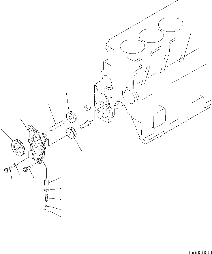 Komatsu parts book diagram for SAA4D95LE-5L-W S/N 500001-UP: OIL PUMP