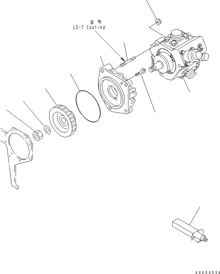 Komatsu parts book diagram for SAA4D95LE-5L-W S/N 500001-UP: FUEL PUMP