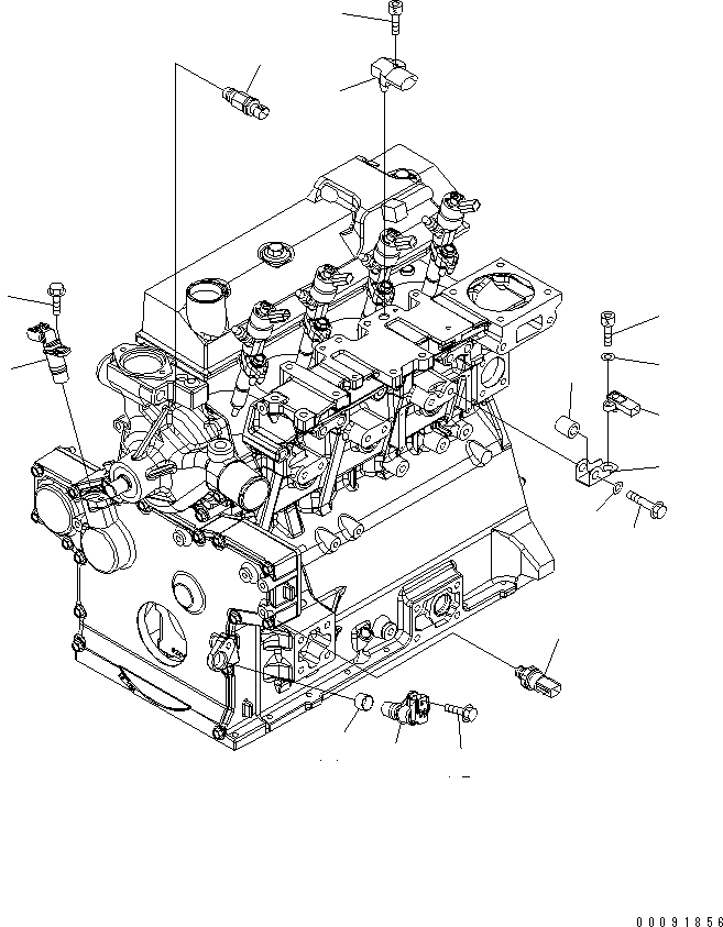 Komatsu parts book diagram for SAA4D95LE-5L-W S/N 500001-UP: ENGINE CONTROL MODULE(#511213-)