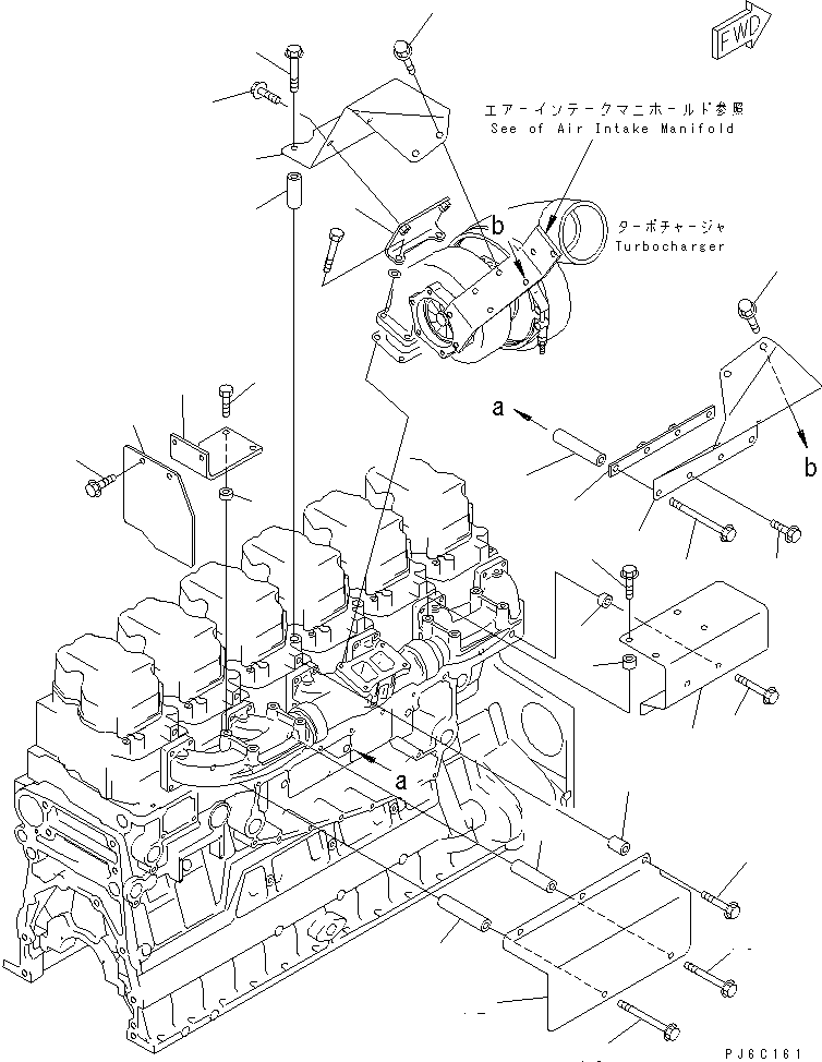 Komatsu parts book diagram for SAA6D140E-3B-8 S/N 110003-UP: HEAT SHIELD(#110014-110029)