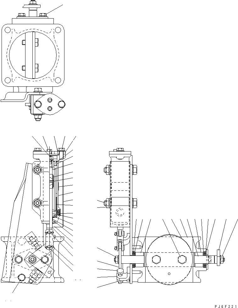 Komatsu parts book diagram for SAA6D140E-3B-8 S/N 110003-UP: EXHAUST BRAKE (INNER PARTS)(#110238-111082)