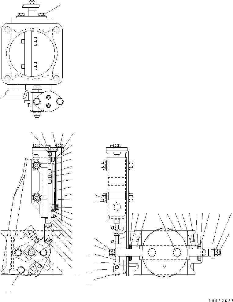 Komatsu parts book diagram for SAA6D140E-3B-8 S/N 110003-UP: EXHAUST BRAKE (INNER PARTS)(#111083-)