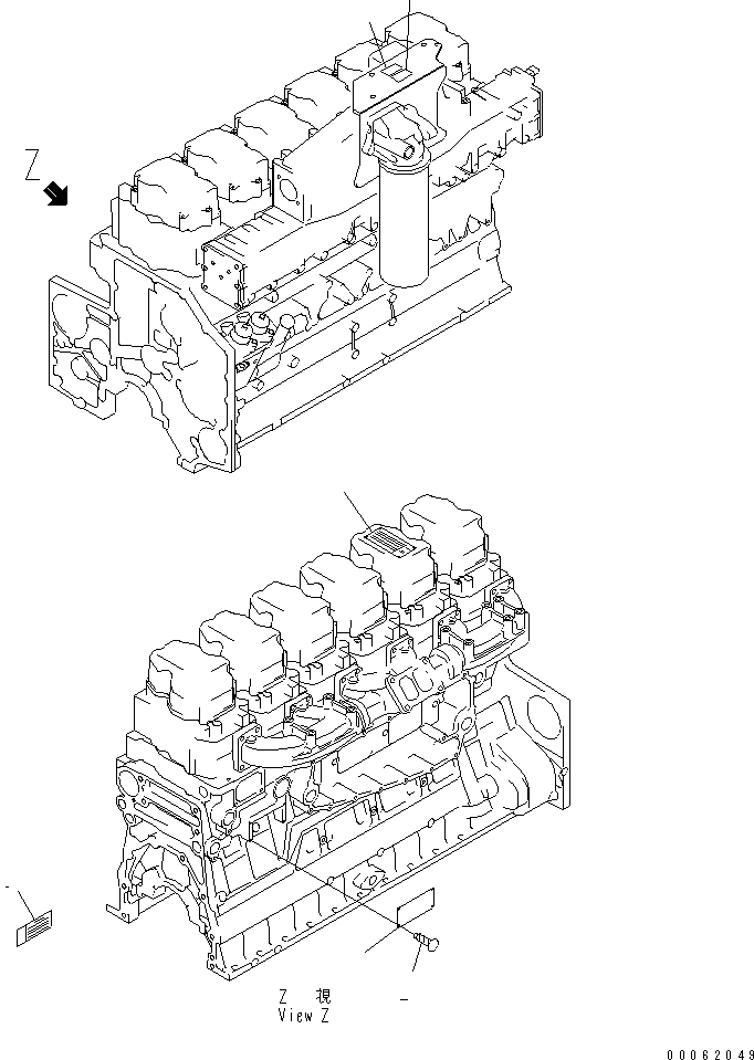 Komatsu parts book diagram for SAA6D140E-3B-8 S/N 110003-UP: NAME PLATE AND CAUTION PLATE (JAPANESE-ENGLISH)(#115586-116283)