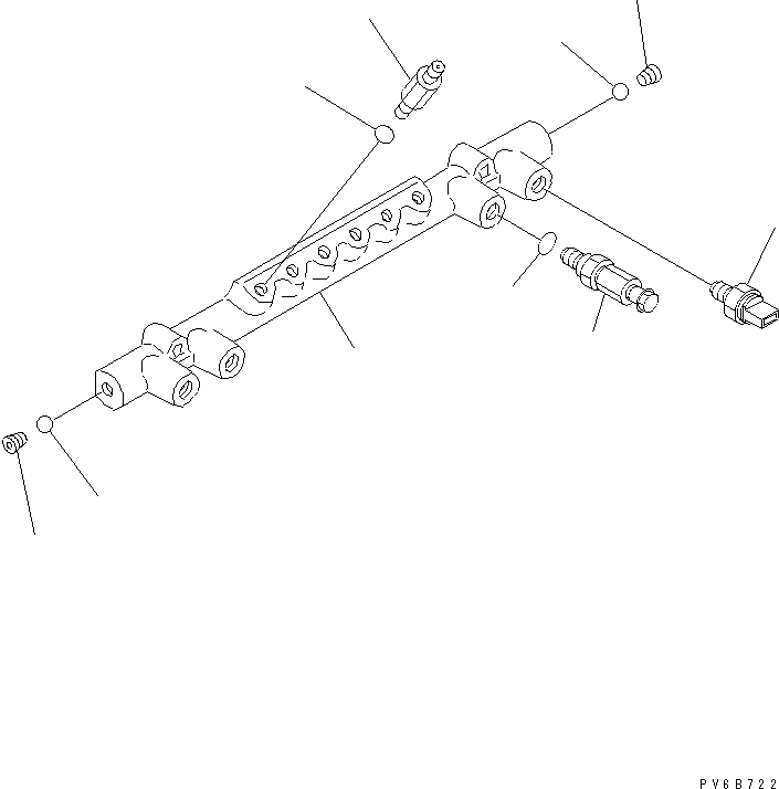 Komatsu parts book diagram for SAA6D140E-3J-1 S/N 111534-UP: COMMON RAIL (INNER PARTS)