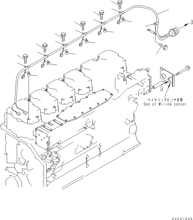 Komatsu parts book diagram for SAA6D140E-3J-1 S/N 111534-UP: WIRING (2/3) FUEL INJECTOR (EXTREME COLD TERRAIN SPEC.)