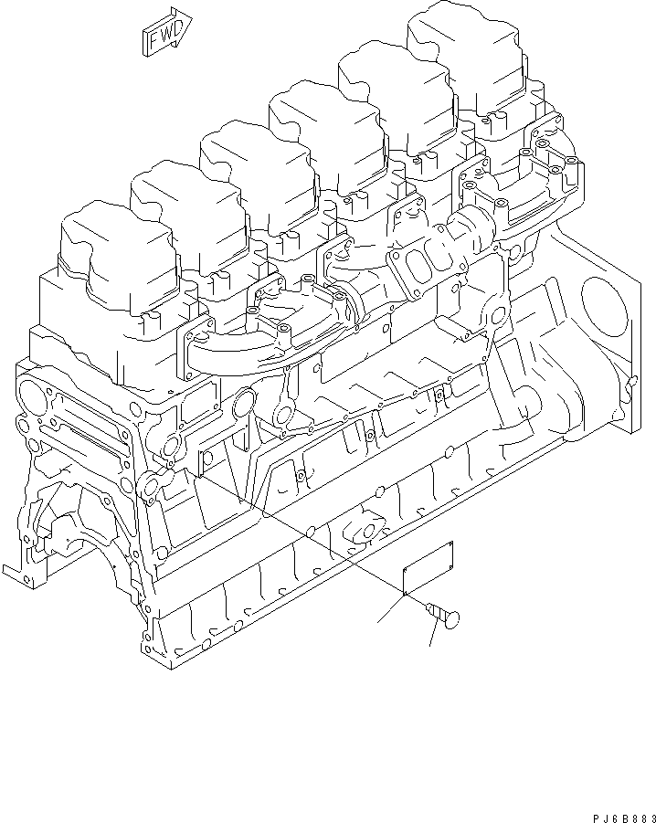 Komatsu parts book diagram for SAA6D140E-3J-1 S/N 111534-UP: NAME PLATE (ENGLISH)(#110003-)