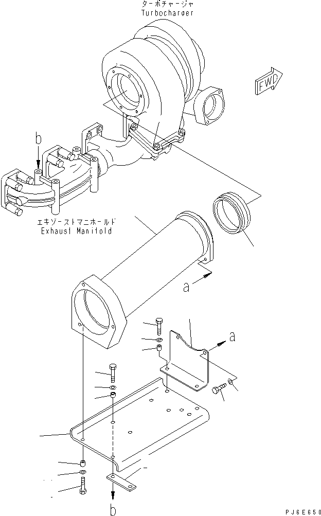 Engines Komatsu / SAA6D170E-3F-8 S/N 310001-UP(saa6d0fr) / MUFFLER(#310169-)(030120 : A1610-A6H1)