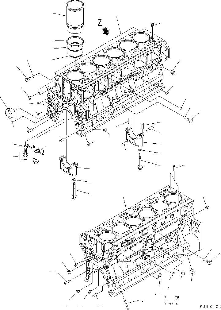 Engines Komatsu / SAA6D170E-3F-8 S/N 310001-UP(saa6d0fr) / CYLINDER BLOCK(030150 : A2010-A6A3)