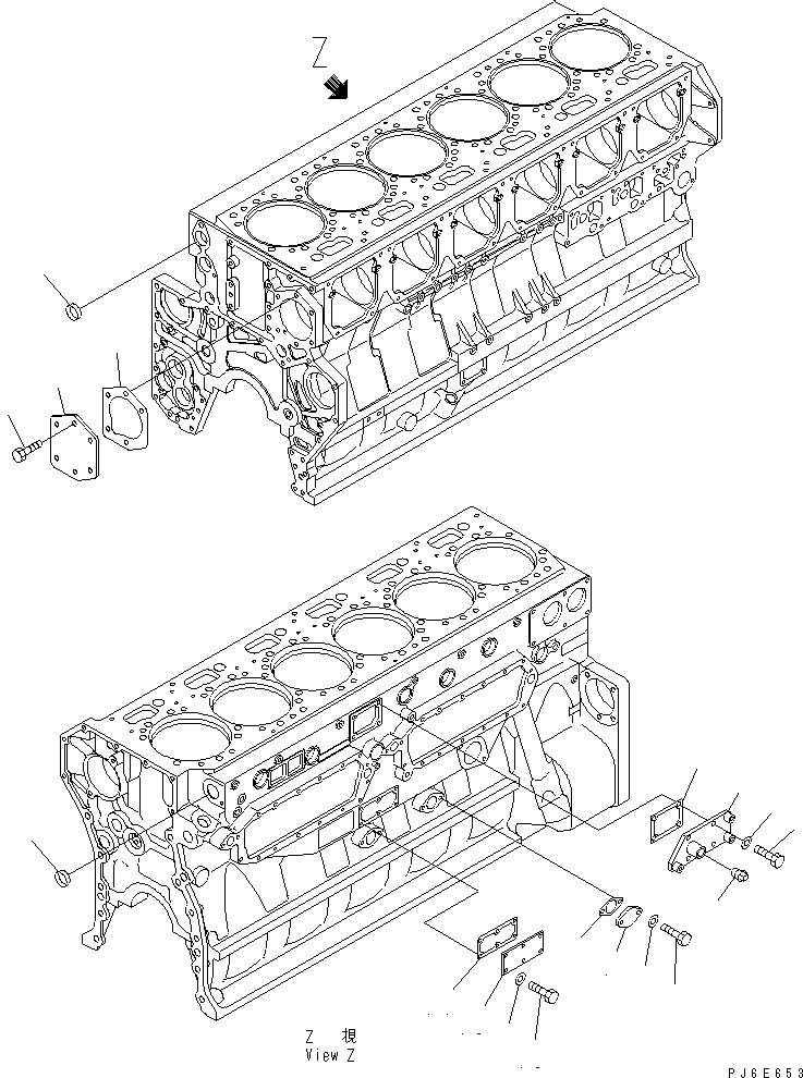 Engines Komatsu / SAA6D170E-3F-8 S/N 310001-UP(saa6d0fr) / CYLINDER BLOCK BLIND COVER(#310169-)(030160 : A2011-A6B8)