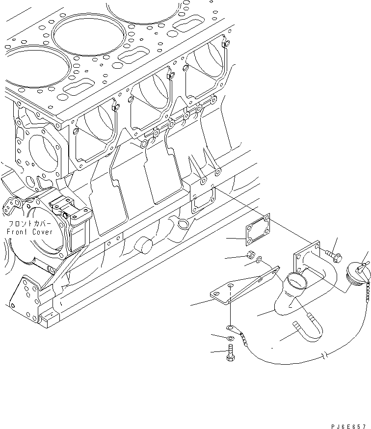 Engines Komatsu / SAA6D170E-3F-8 S/N 310001-UP(saa6d0fr) / OIL FILLER(#310169-)(030260 : A2070-A6D3)