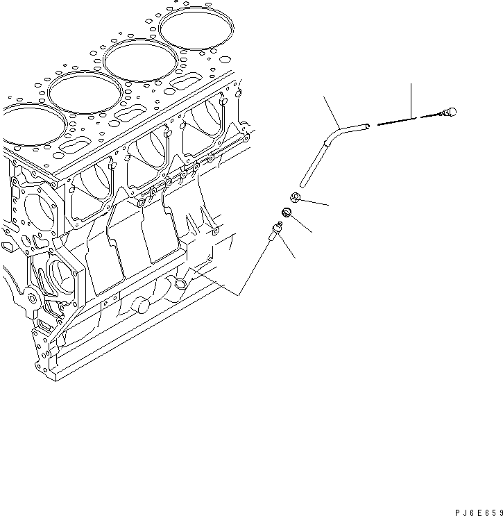 Engines Komatsu / SAA6D170E-3F-8 S/N 310001-UP(saa6d0fr) / OIL LEVEL GAUGE(#310169-)(030290 : A2110-B6H1)