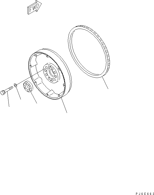 Engines Komatsu / SAA6D170E-3F-8 S/N 310001-UP(saa6d0fr) / FLYWHEEL(#310169-)(030320 : A2230-A6B9)
