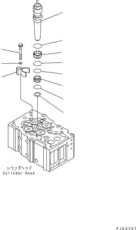 Engines Komatsu / SAA6D170E-3F-8 S/N 310001-UP(saa6d0fr) / FUEL INJECTOR(030540 : A4210-A6F3)
