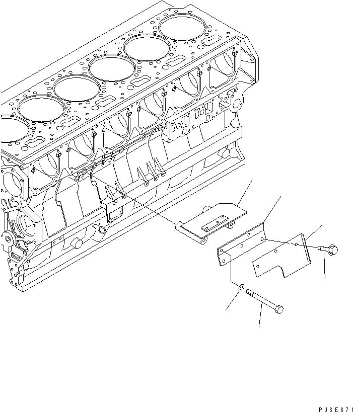Engines Komatsu / SAA6D170E-3F-8 S/N 310001-UP(saa6d0fr) / FUEL CONTROL HARNESS MOUNTING (3/3)(#310169-)(030600 : A4750-C6B1)