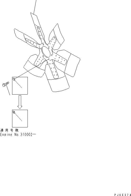 Engines Komatsu / SAA6D170E-3F-8 S/N 310001-UP(saa6d0fr) / COOLING FAN(030630 : A5030-A6A3)