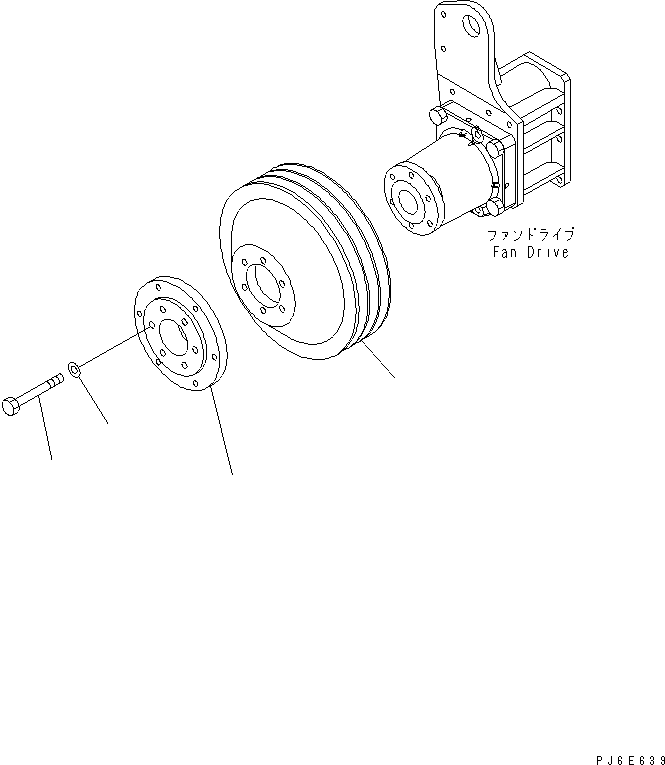 Engines Komatsu / SAA6D170E-3F-8 S/N 310001-UP(saa6d0fr) / FAN PULLEY(#310169-)(030640 : A5050-A6A8)
