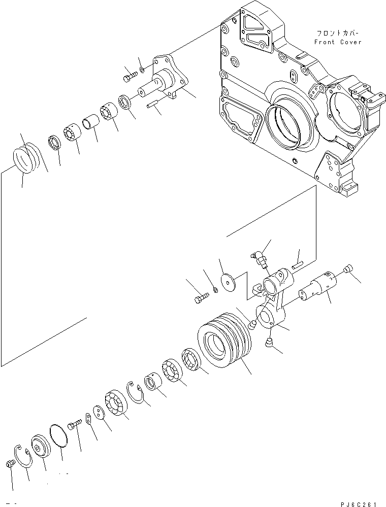Engines Komatsu / SAA6D170E-3F-8 S/N 310001-UP(saa6d0fr) / TENSION PULLEY(030660 : A5080-A6C4)