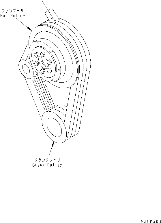 Engines Komatsu / SAA6D170E-3F-8 S/N 310001-UP(saa6d0fr) / FAN BELT(#310024-)(030670 : A5180-A6D3)