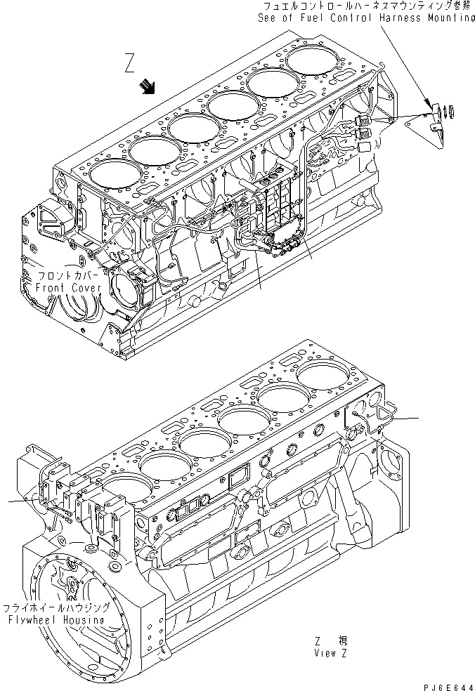 Engines Komatsu / SAA6D170E-3F-8 S/N 310001-UP(saa6d0fr) / WIRING(#310169-)(030770 : A6810-A6B6)