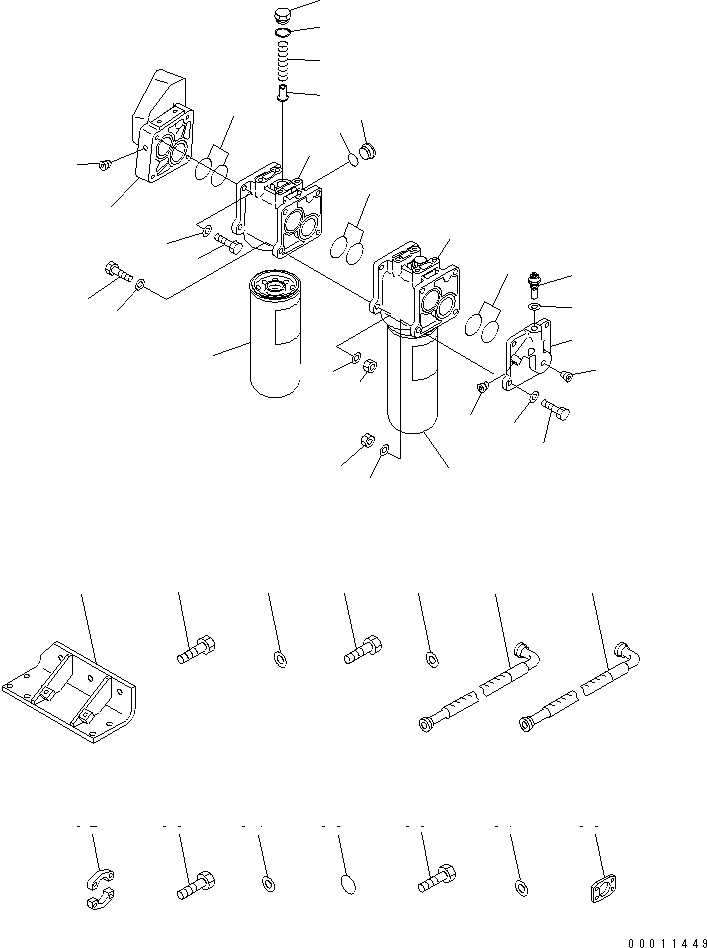 Engines Komatsu / SAA6D170E-3F-8 S/N 310001-UP(saa6d0fr) / OIL FILTER(#310169-)(030840 : B9999-A6V4)