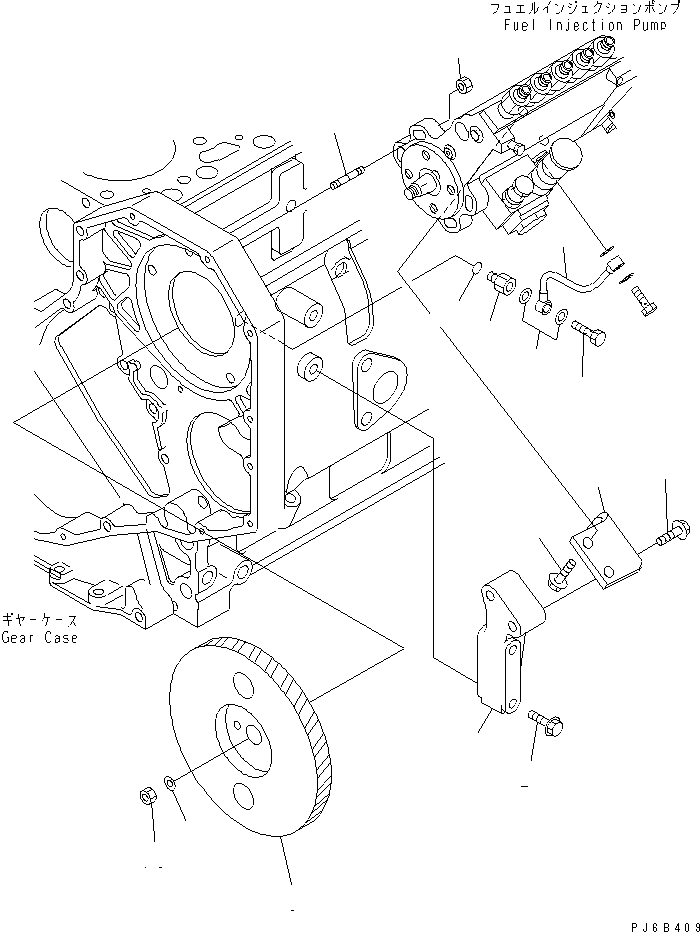 Engines Komatsu / SAA6D102E-2C-8 S/N 26274903-UP(saa6d0mc) / FUEL INJECTION PUMP MOUNTING(#26325462-)(030720 : A408P-01B4)