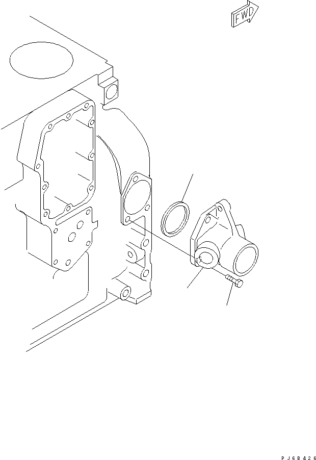 Engines Komatsu / SAA6D102E-2C-8 S/N 26274903-UP(saa6d0mc) / WATER CONNECTOR(030810 : A501R-01A3)