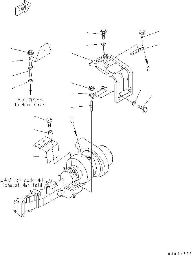 Engines Komatsu / SAA6D102E-2E-8 S/N 26274903-UP(saa6d0qr) / HEAT SHIELD(#28260116-)(030155 : A1570-01D6A)