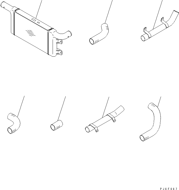 Engines Komatsu / SAA6D102E-2E-8 S/N 26274903-UP(saa6d0qr) / AFTER COOLER(#26287717-)(031080 : B9999-01N3)