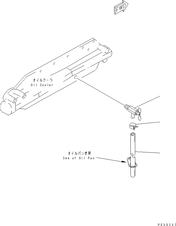 Komatsu parts book diagram for SAA6D125E-2B-8 S/N 60721-UP: WATER DRAIN VALVE