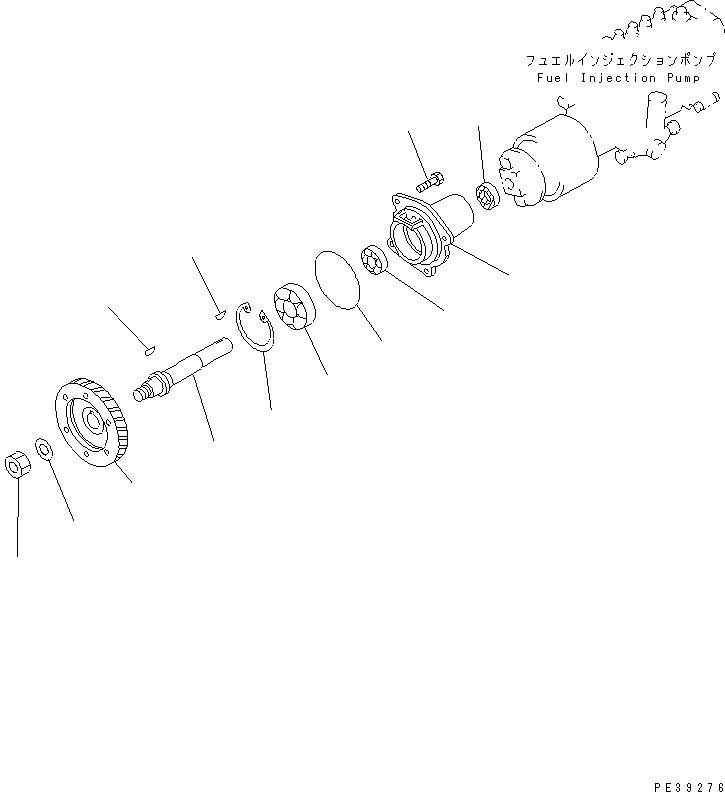 Komatsu parts book diagram for SAA6D125E-2B-8 S/N 60721-UP: FUEL INJECTION PUMP DRIVE(#61766-)