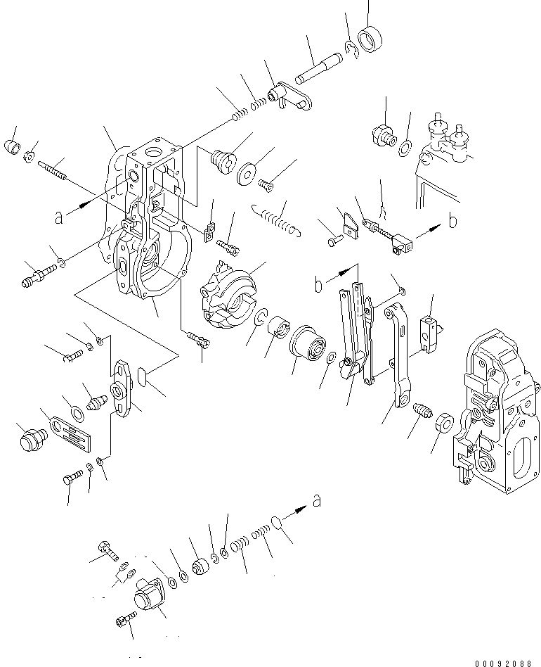 Engines Komatsu / SAA6D102E-2L-8 S/N 26274903-UP(saa6d0zc) / FUEL INJECTION PUMP (GOVERNOR) (1/3) (INNER PARTS)(#26310811-)(030550 : A401P-04H6)