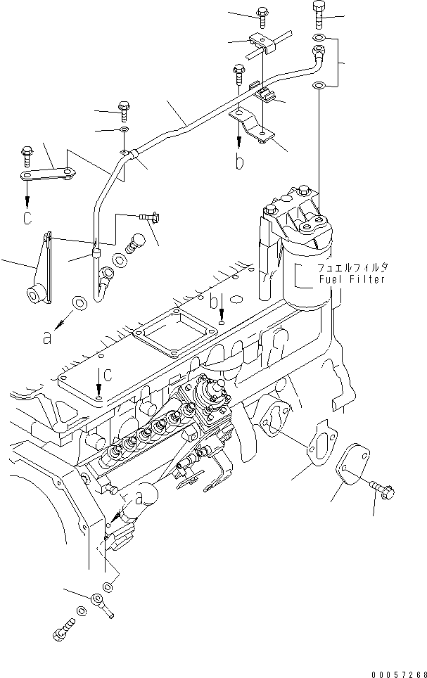 Engines Komatsu / SAA6D102E-2L-8 S/N 26274903-UP(saa6d0zc) / CYLINDER BLOCK BLIND COVER AND PIPING(#26362425-)(030660 : A417P-01B4)