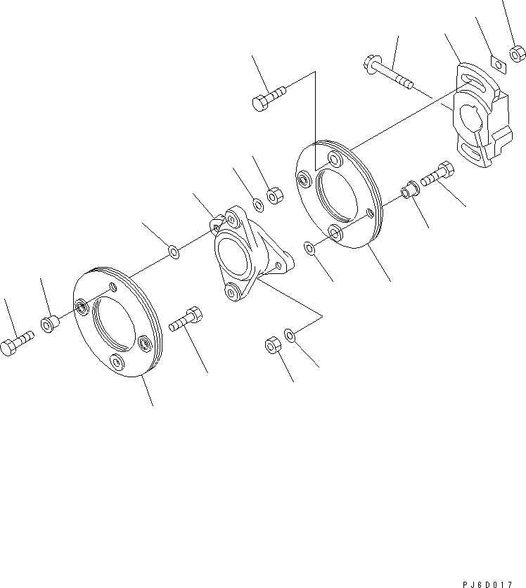 Komatsu parts book diagram for SAA6D170E-2A S/N 17389-UP: COUPLING (INNER PARTS)