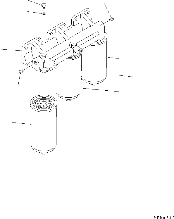 Komatsu parts book diagram for SAA6D170E-2A S/N 17389-UP: FUEL FILTER(#17389-20097)