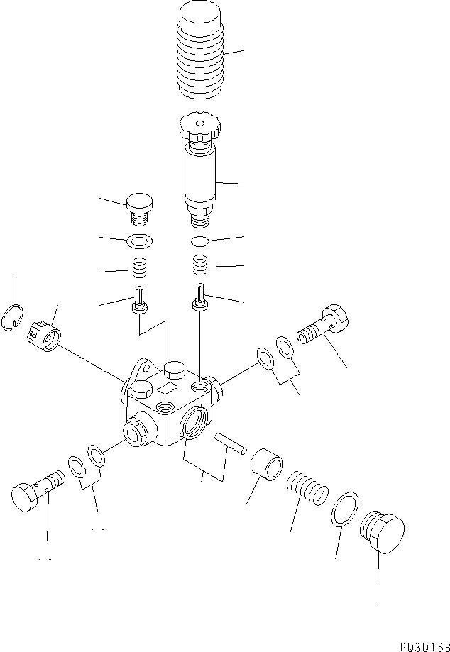Komatsu parts book diagram for SAA6D170E-2A S/N 17389-UP: LIFT PUMP (INNER PARTS)