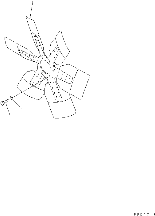 Komatsu parts book diagram for SAA6D170E-2A S/N 17389-UP: COOLING FAN