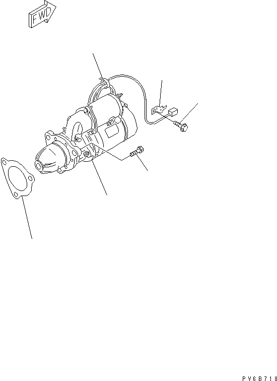 Komatsu parts book diagram for SAA6D140E-3G S/N 110003-UP: STARTING MOTOR MOUNTING (11KW)