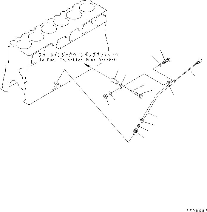 Engines Komatsu / SAA6D170E-2A S/N 17389-UP(saa6d17c) / OIL LEVEL GAUGE(030480 : A2110-B6E4)