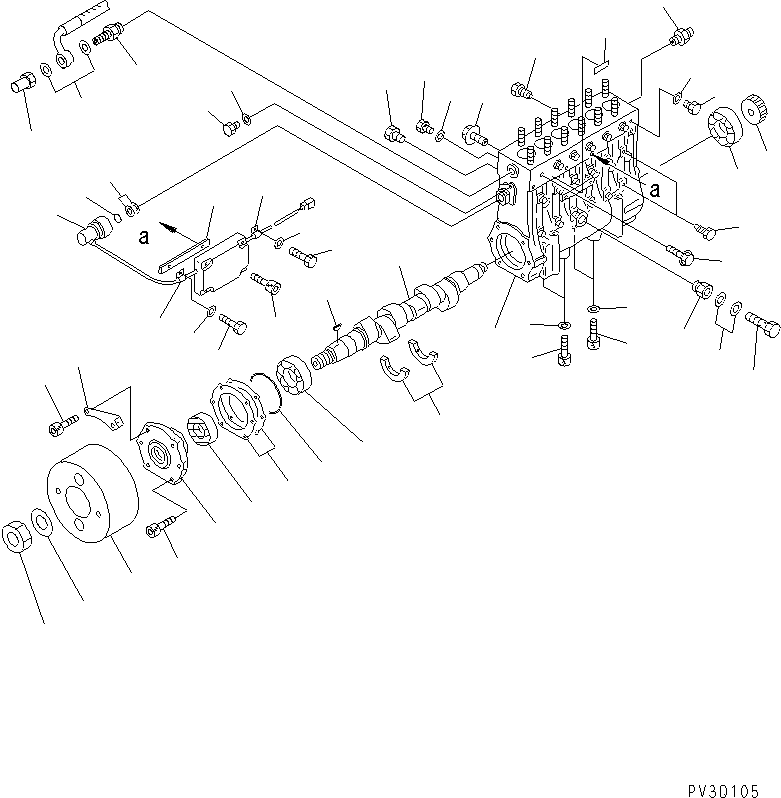 Engines Komatsu / SAA6D170E-2A S/N 17389-UP(saa6d17c) / FUEL INJECTION PUMP (PUMP) (1/2) (INNER PARTS)(030820 : A4010-B6F5)