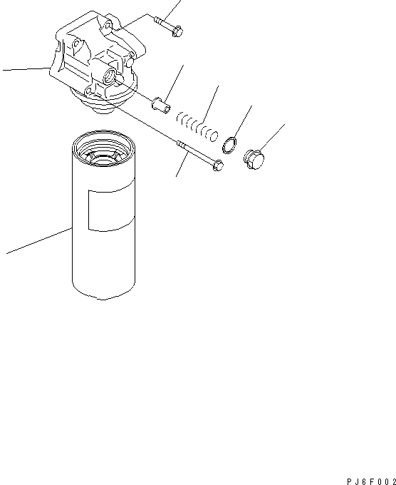Komatsu parts book diagram for SAA6D140E-3N-8 S/N 110001-UP: OIL FILTER(#110282-)